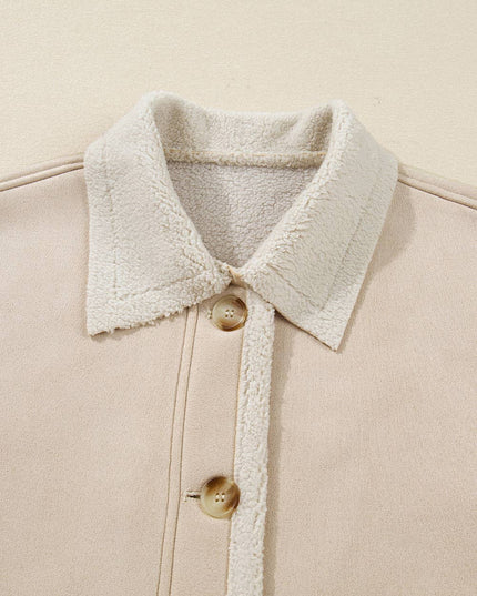 FB Western Suede Sherpa Lined Buttoned Jacket