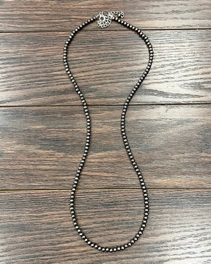 738081, 34" Handmade 6mm Polish Navajo Necklace