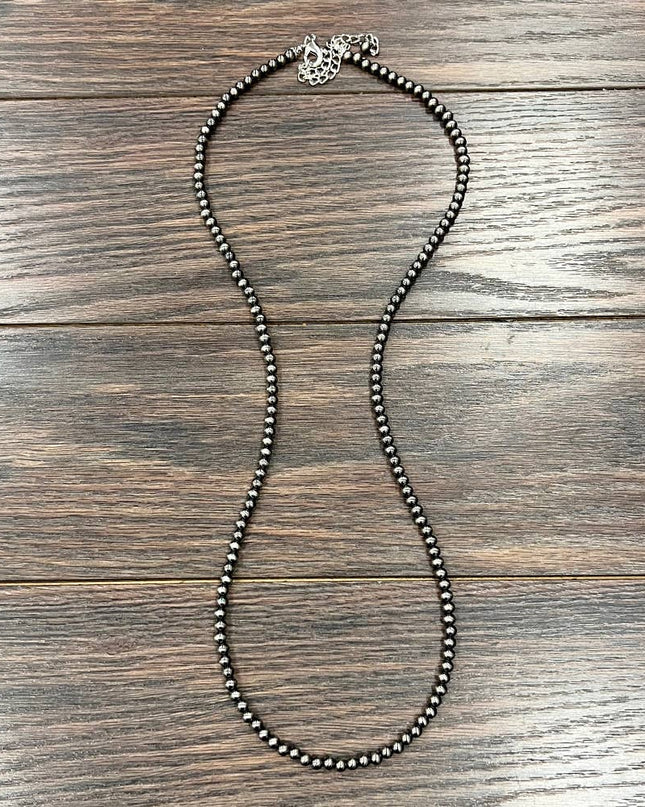 738081, 34" Handmade 6mm Polish Navajo Necklace
