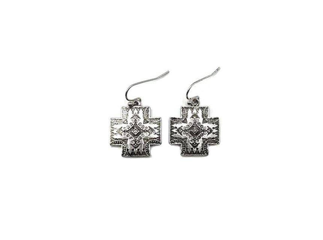 Western Small Cross Earring