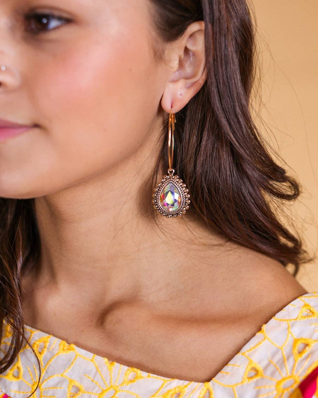 Let's Go Out Gold Hoop Earrings