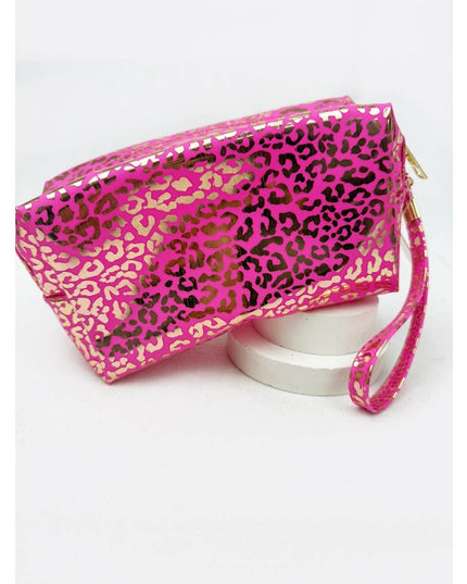 Waterproof Fabric Leopard Pattern Cosmetic Bag