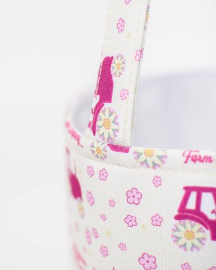 Floral Tractor Easter Basket