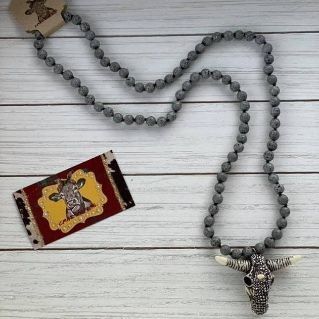 Steer Head Necklace