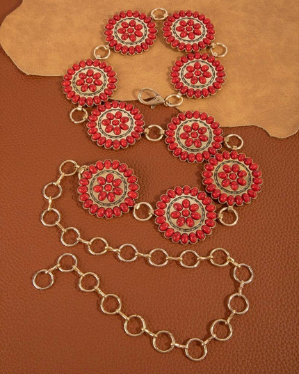 Western Circle Concho Disc Chain Belt