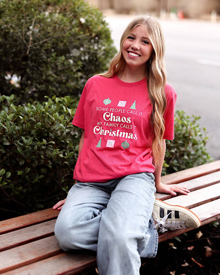 K&C Christmas Chaos - S/S (Heather Red)