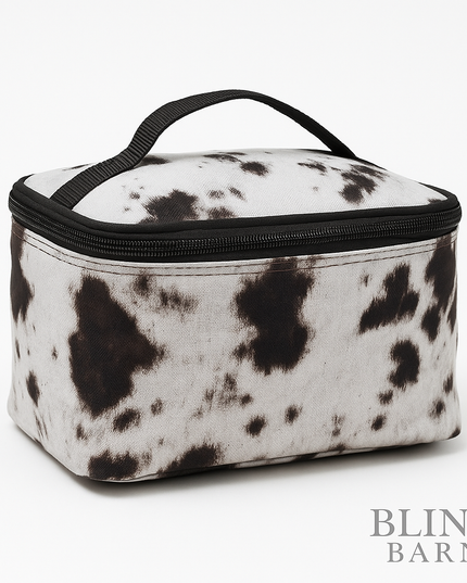 Hide Away Makeup Case — Western Cowhide Travel Organizer