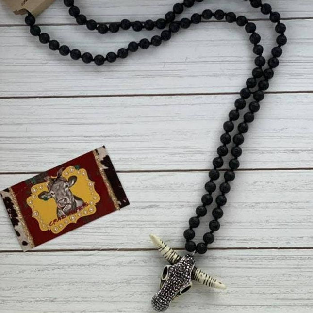 Steer Head Necklace