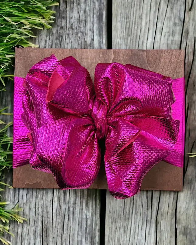 Metallic & Matte Faux Tassel Printed Fashion Headband