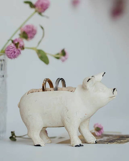 RESIN PIG JEWELRY HOLDER