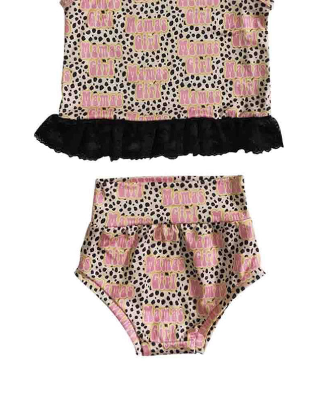 Baby girls western Mama‘s girl bummie sets