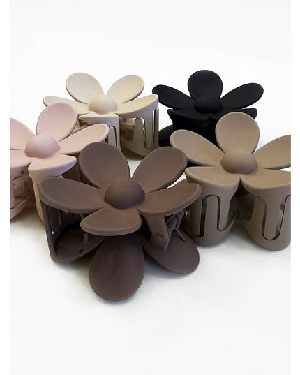Matte Neutral Color Daisy Hair Clips