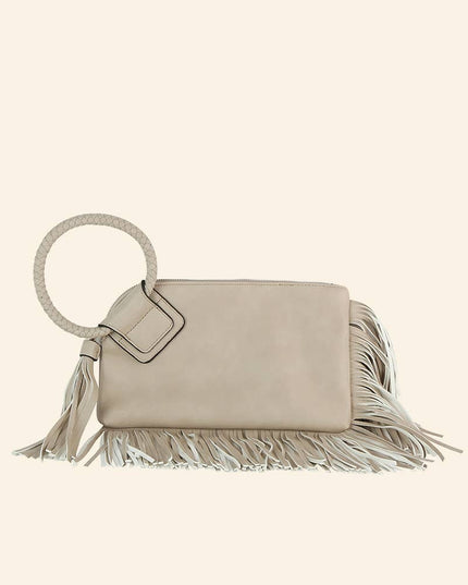 Fringe Cuff Clutch Tassel Wristlet Clutch Bag