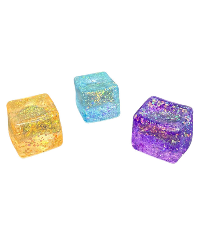 GALAXY GLITTER SLOW RISING SQUISHY CUBES KAWAII FIDGET TOY