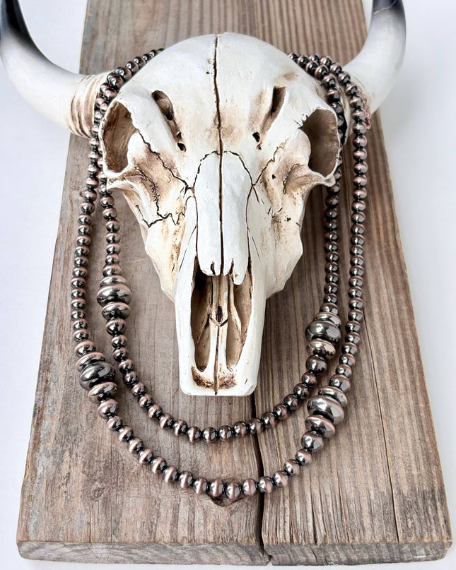 2 Layered Western Style Navajo Pearl Bead Necklace