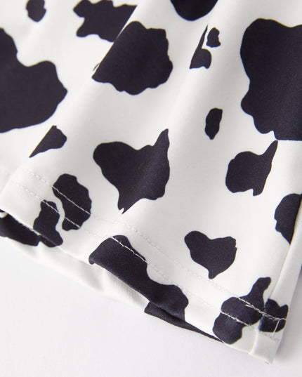 Girls Western Cow Leopard Print Cow Six-Piece Set