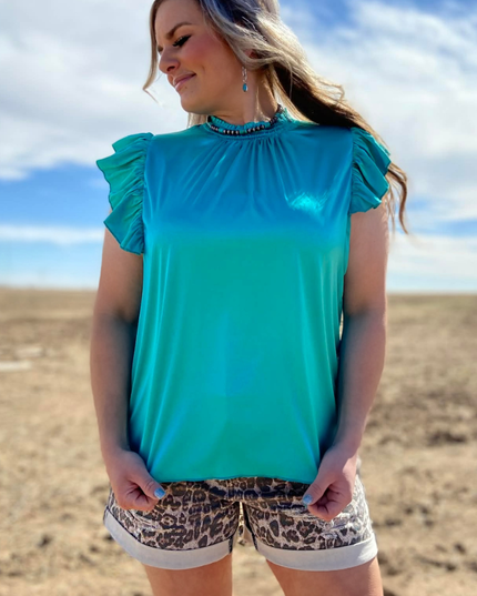 Babydoll Top Turquoise