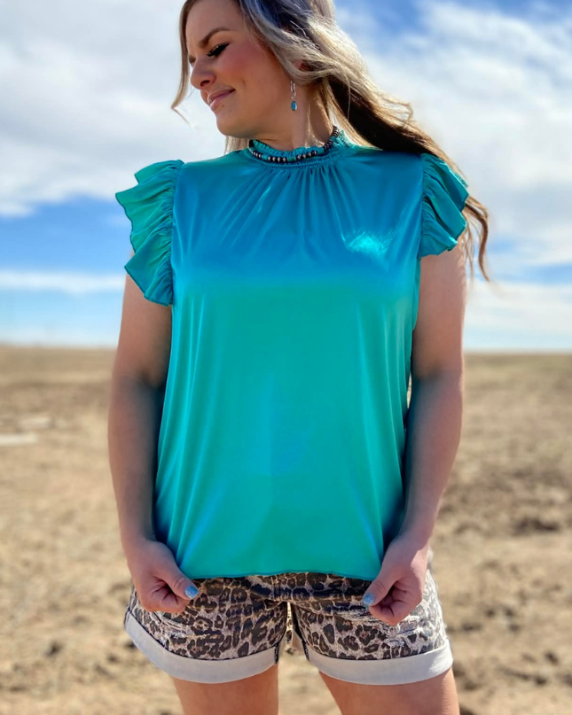 Babydoll Top Turquoise