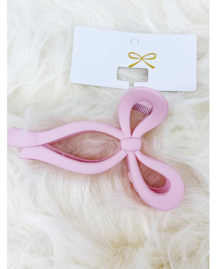 Assorted Pink and Taupe Shades of Bow Clip
