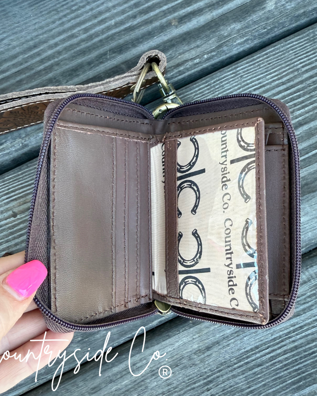 The Saddle Bum Checkered Mini Wallet Keychain