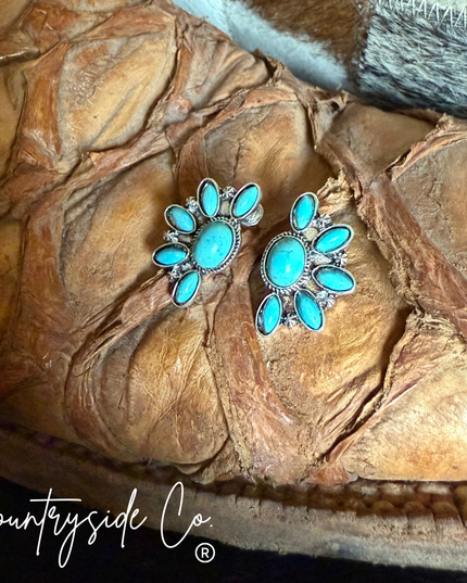 Flower Burst Turquoise Earring