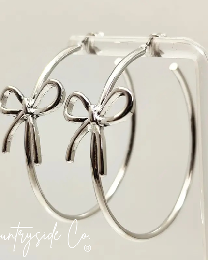 Bow Hoop Earrings