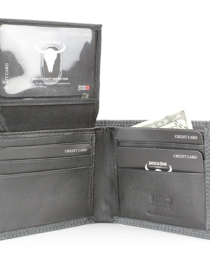 Men’s Bi-Fold Wallet with Deer Antler Emboss ABMWVT 03