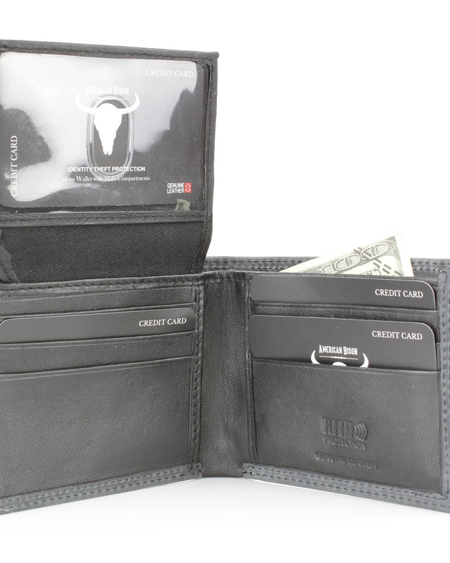 Men’s Bi-Fold Wallet with Deer Antler Emboss ABMWVT 03