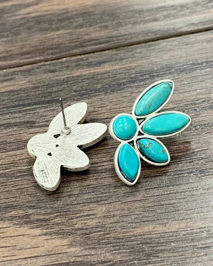 722200, 1.2" Western Turquoise Stud Earrings