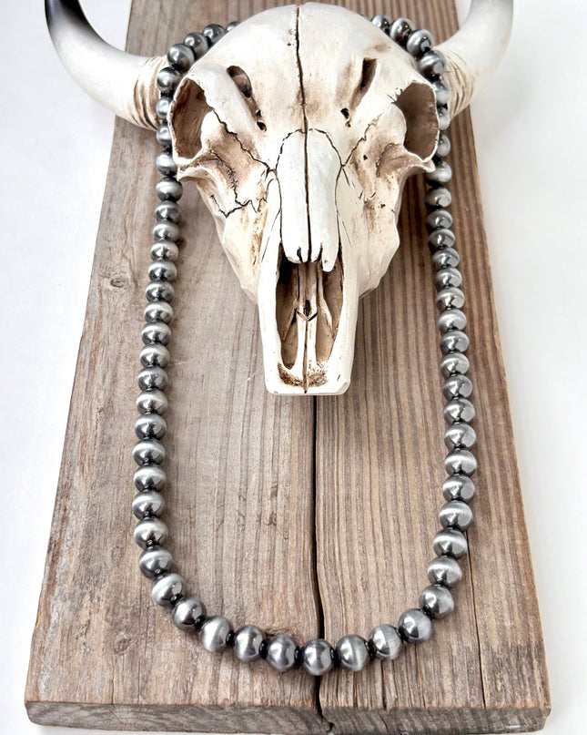 10MM Western Style Navajo Pearl Bead Necklace