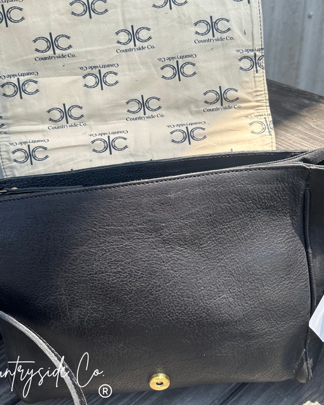Bandera Nights Checkered Cowhide Purse