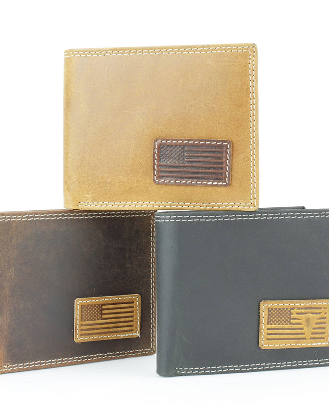 Bi-Fold Men’s Wallet with American Flag ABMW 25-2005