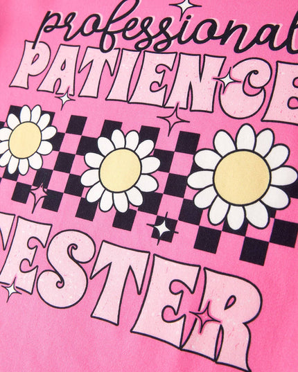 Letter daddy's girl Check Bow Floral Print Girls Set