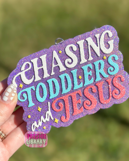 Chasing Toddlers and Jesus Car Freshener