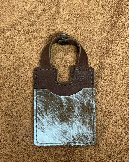 Leather Boot Wallet With Snap Strap