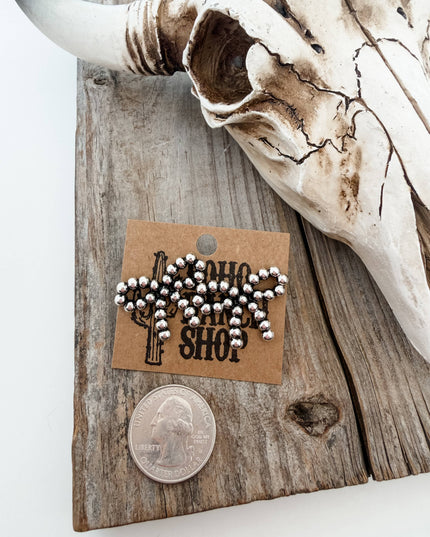 Western Navajo Style Pearl Coquette Bubble Bow Earrings