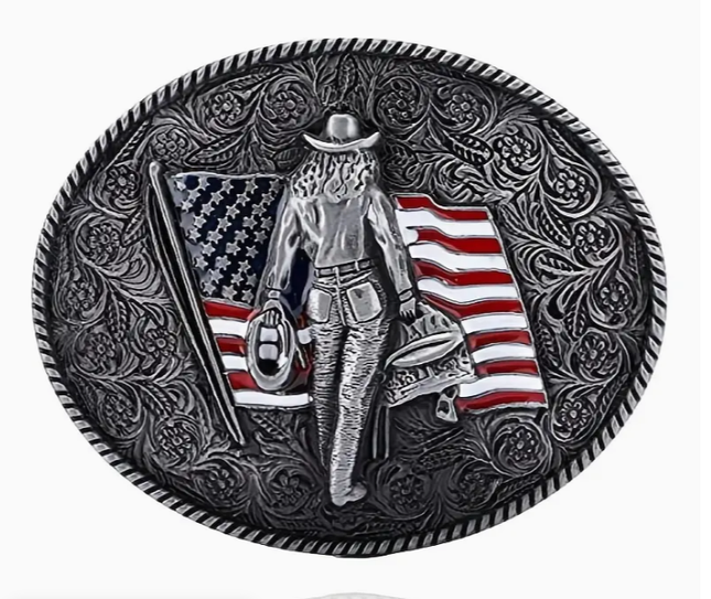American Cowgirl Up Belt Buckle 1808