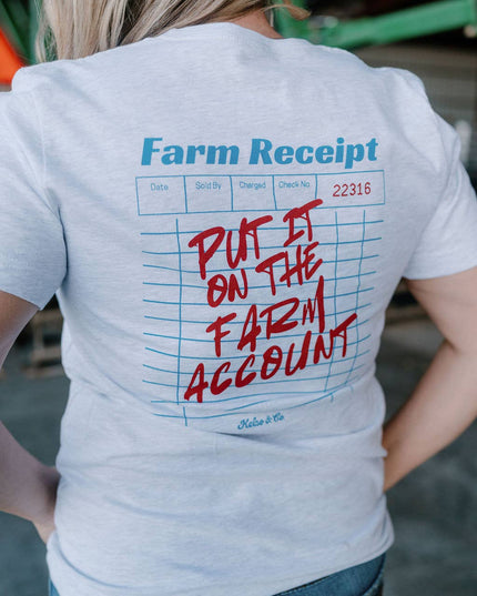 Put It On The Farm Account Graphic Tee in Ash Gray