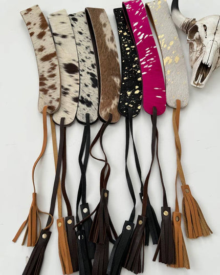 1.65” COWHIDE HAT BAND Leather Hat Band leather ties