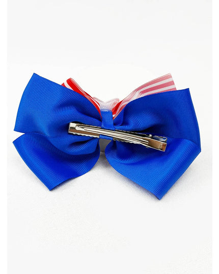American Flag Bow Hair Clip Set