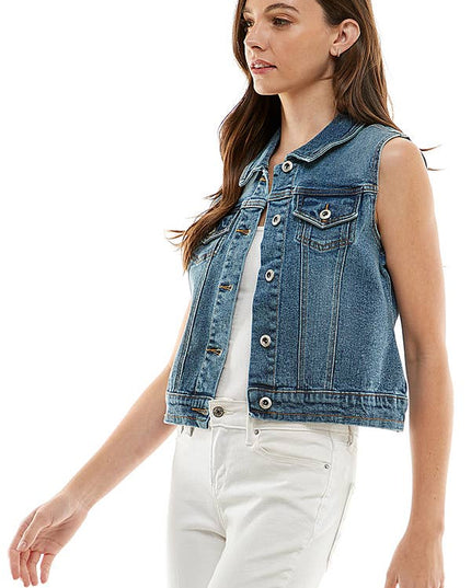 Women's Spandex Denim Vest