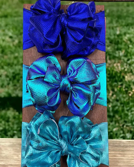 METALLIC BIG TASSEL PRINTED HEADBAND.  HB30M-2