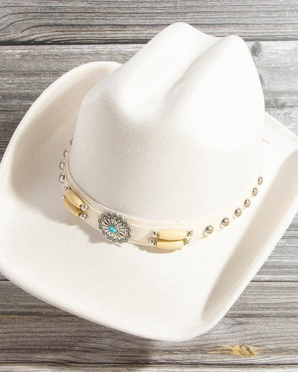 Western Concho Belt Strap Cowboy Hat