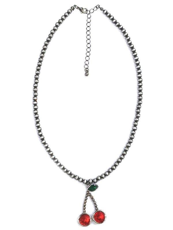 Western Cherry Navajo Pearl Necklace