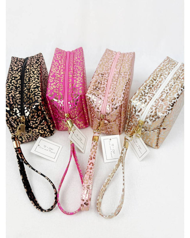 Waterproof Fabric Leopard Pattern Cosmetic Bag