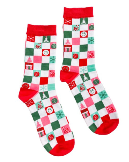 Socks - Christmas Checkered