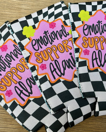 Emotional support alani can koozies