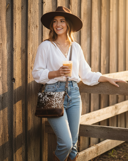 Raffle/WT Brown Shoulder Bag - Women's