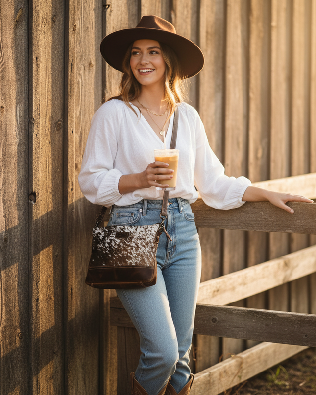 Raffle/WT Brown Shoulder Bag - Women's