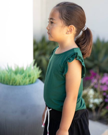 Ruffle Sleeve Little Girl Top